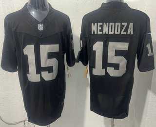 Men%27s Las Vegas Raiders #15 Fernando Mendoza Limited Black FUSE Vapor Jersey