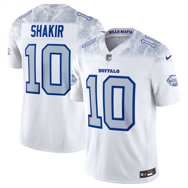 Youth Buffalo Bills #10 Khalil Shakir White 2025 F.U.S.E. %27Rivalries%27 Vapor Untouchable Stitched Jersey Dzhi
