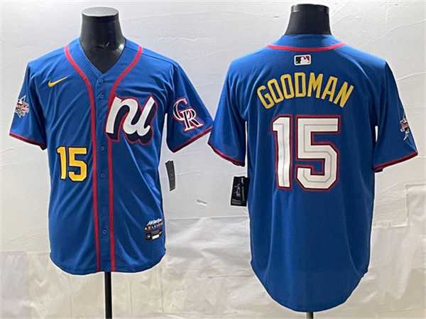 Men%27s National League #15 Hunter Goodman Blue 2025 All-Star Edition Limited Stitched Jersey