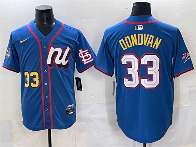 Men%27s National League #33 Brendan Donovan Blue 2025 All-Star Edition Limited Stitched Jersey
