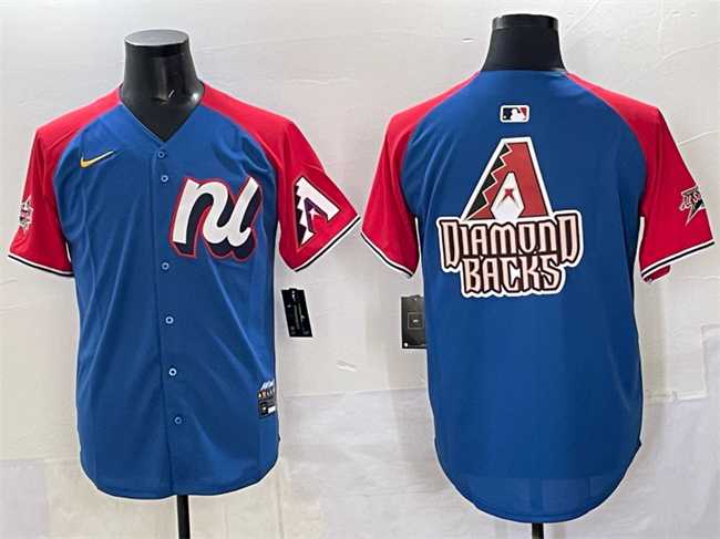 Men%27s National League Arizona Diamondbacks Team Big Logo Blue Red Alternate 2025 All-Star Edition Limited Stitched Jersey