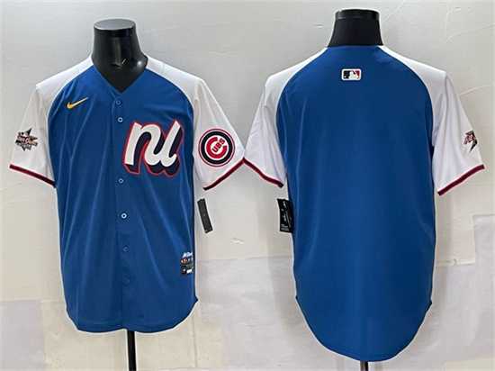 Men%27s National League Chicago Cubs Blank Blue Alternate 2025 All-Star Edition Limited Stitched Jersey