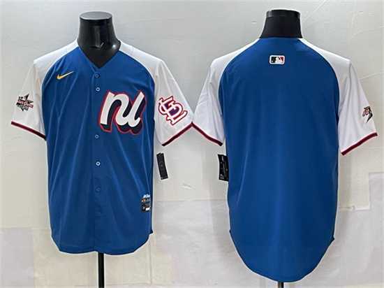Men%27s National League St. Louis Cardinals Blank Blue Alternate 2025 All-Star Edition Limited Stitched Jersey