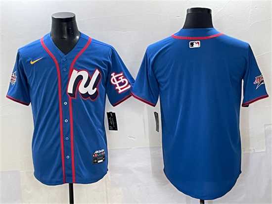 Men%27s National League St. Louis Cardinals Blank Blue 2025 All-Star Edition Limited Stitched Jersey