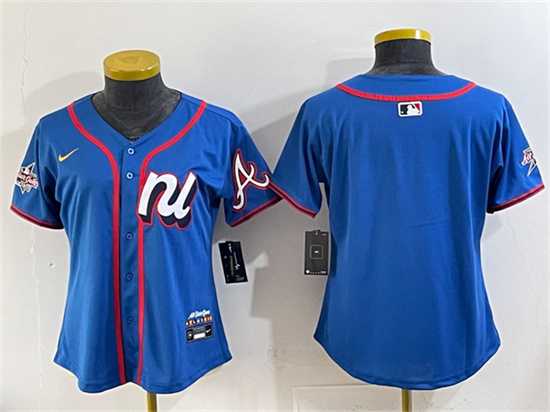 Youth National League Atlanta Braves Blank Blue 2025 All-Star Edition Limited Stitched Jersey