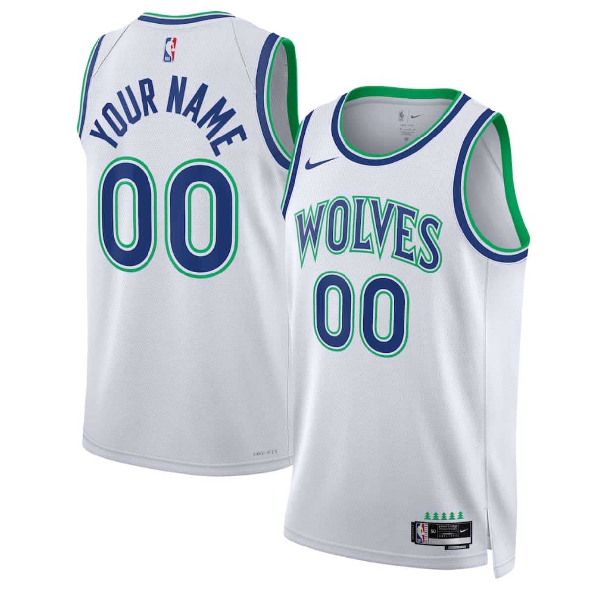 Men%27s Minnesota Timberwolves Active Player Custom White 2026-27 Association Swingman Edition Stitched Basketball Jersey