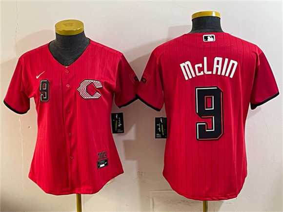 Women%27s Cincinnati Reds #9 Matt McLain Red 2026 City Connect Stadium Stitched Jersey
