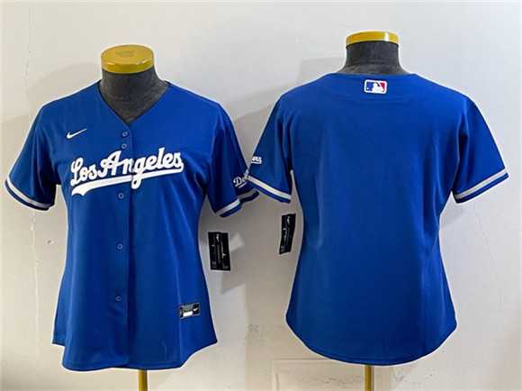 Women%27s Los Angeles Dodgers Blank Royal Alternate Stadium Stitched Jersey