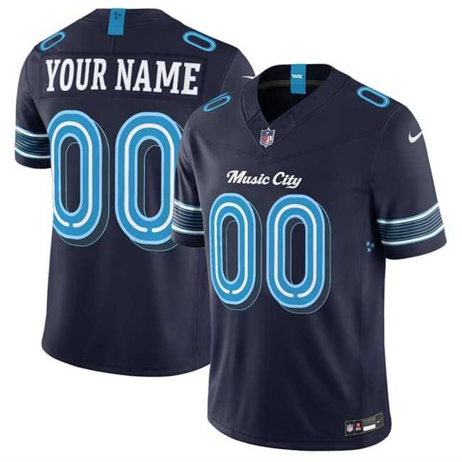 Men%27s Tennessee Titans Custom Navy 2026 F.U.S.E. %27Music City%27 Rivalries Collection Limited Football Stitched Jersey