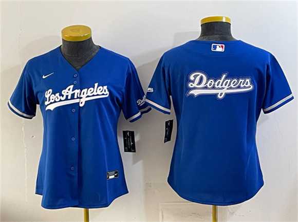 Women%27s Los Angeles Dodgers Team Big Logo Royal Alternate Stadium Stitched Jersey Dzhi