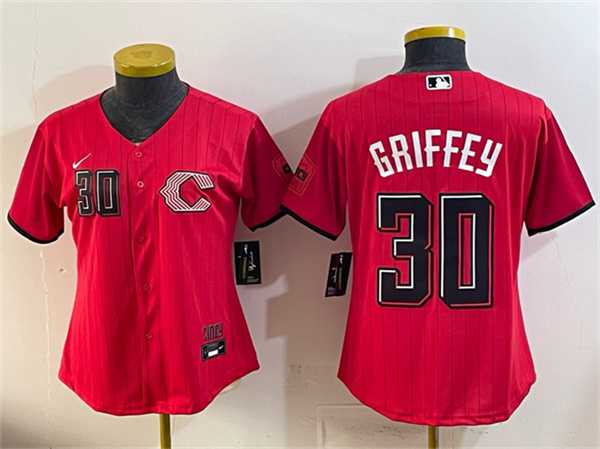Youth Cincinnati Reds #30 Ken Griffey Jr. Red 2026 City Connect Stadium Stitched Jersey