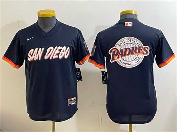 Youth San Diego Padres Team Big Logo Obsidian 2026 City Connect Stadium Stitched Jersey Dzhi