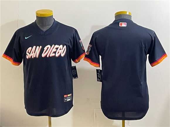 Youth San Diego Padres Blank Obsidian 2026 City Connect Stadium Stitched Jersey