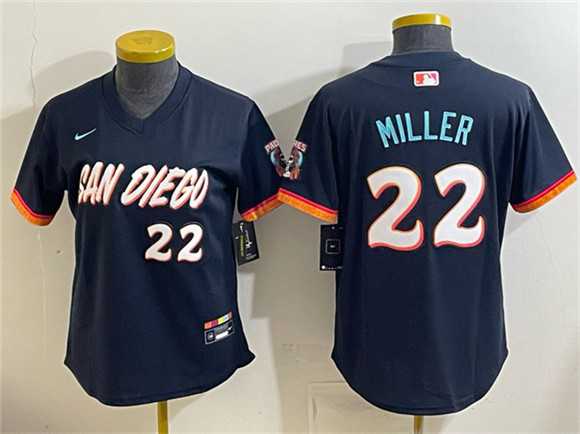 Youth San Diego Padres #22 Mason Miller Obsidian 2026 City Connect Stadium Stitched Jersey
