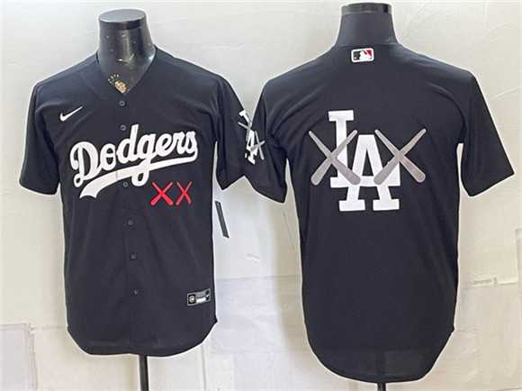 Men%27s Los Angeles Dodgers Black Vapor Premier Limited Stitched Jersey Dzhi