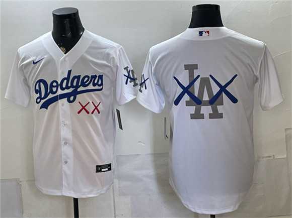 Men%27s Los Angeles Dodgers White Vapor Premier Limited Stitched Jersey Dzhi