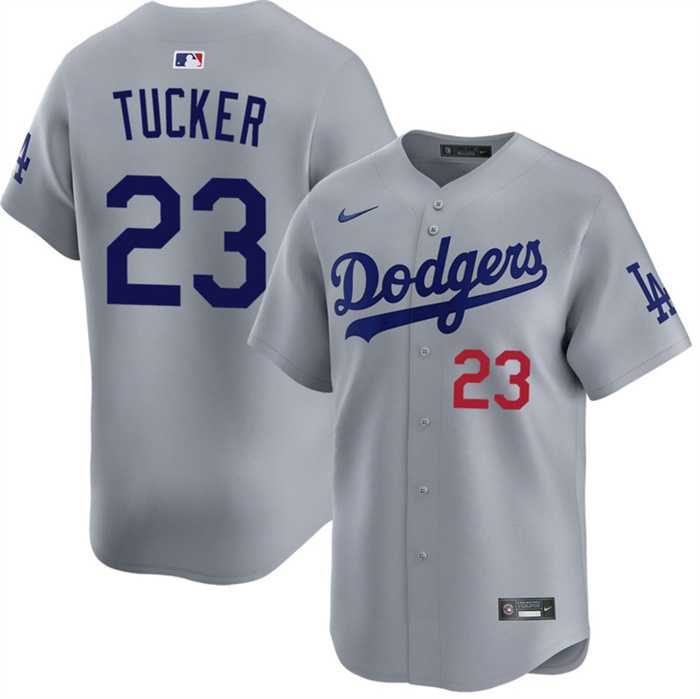 Men%27s Los Angeles Dodgers #23 Kyle Tucker Grey 2026 Limited Stitched Jersey Dzhi