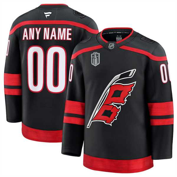 Men%27s Carolina Hurricanes Active Player Custom Black 2026 Stanley Cup Final Home Premium Hockey Stitched Jersey
