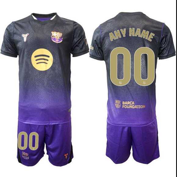 Men%27s Barcelona Custom Purple 2027 Away Soccer Jersey