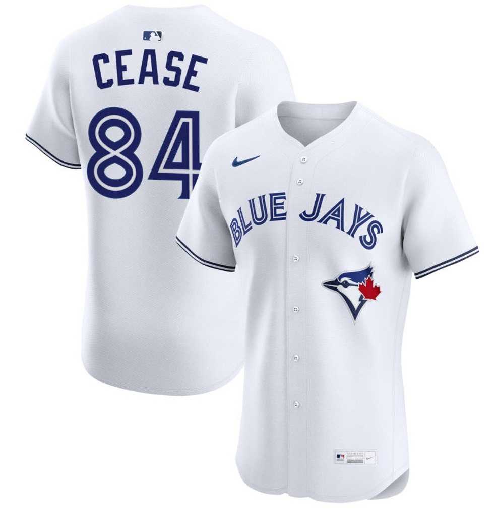 Men%27s Toronto Blue Jays #84 Dylan Cease White Cool Base Stitched Jersey Dzhi