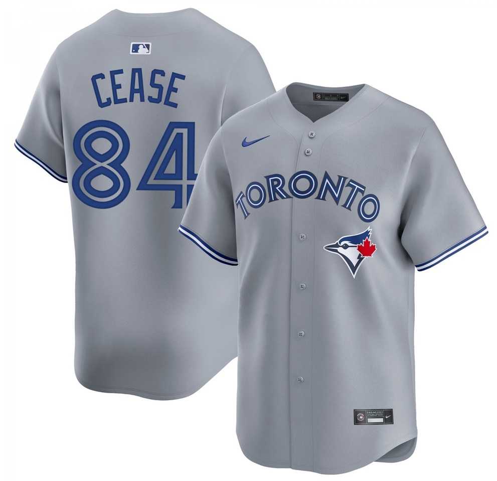 Men%27s Toronto Blue Jays #84 Dylan Cease Gray Cool Base Jersey Dzhi