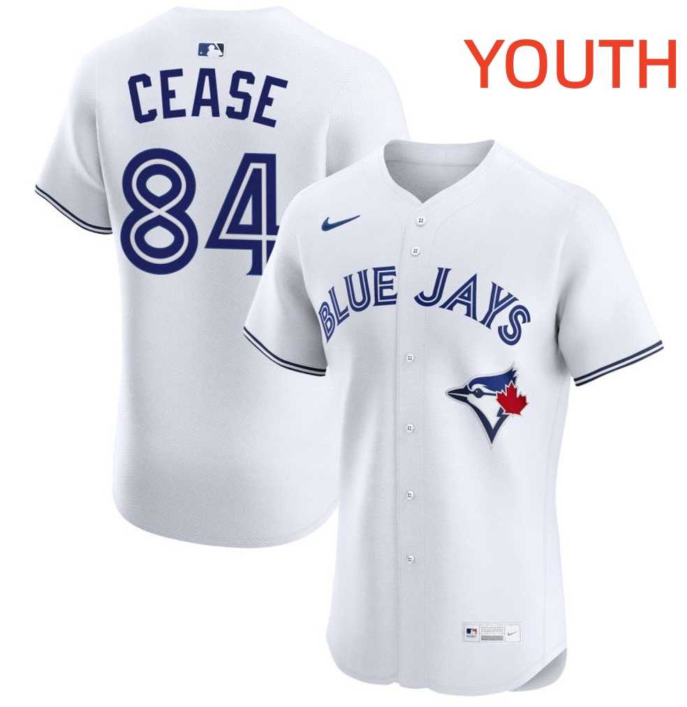 Youth Toronto Blue Jays #84 Dylan Cease White Cool Base Stitched Jersey Dzhi