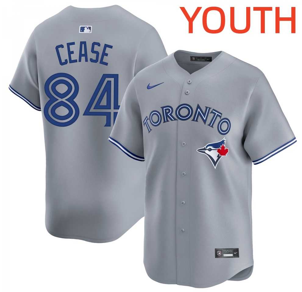 Youth Toronto Blue Jays #84 Dylan Cease Gray Cool Base Stitched Jersey Dzhi