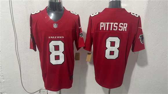 Men%27s Atlanta Falcons #8 Kyle Pitts Sr. Red 2026 New F.U.S.E. Vapor Untouchable Limited Stitched Jersey