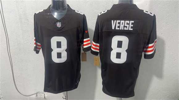 Men%27s Cleveland Browns #8 Jared Verse Brown 2026 Vapor Limited Stitched Jersey