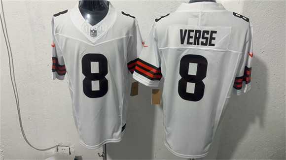 Men%27s Cleveland Browns #8 Jared Verse White 2026 Vapor Limited Stitched Jersey