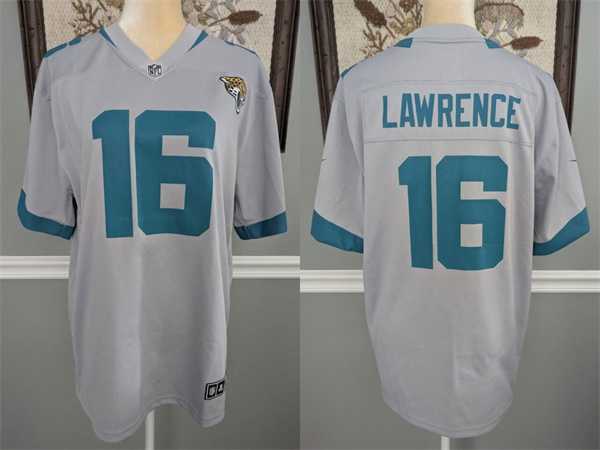 Men%27s Jacksonville Jaguars #16 Trevor Lawrence White Stitched Jersey