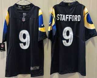 Men%27s Los Angeles Rams #9 Matthew Stafford Limited Navy Rivalries Vapor Jersey