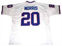 Mens New York Giants #20 Joe Morris Mitchell & Ness Throwback White Retired Player Vintage Jersey