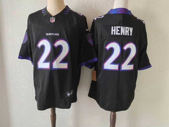 Women%27s Baltimore Ravens #22 Derrick Henry purple F.U.S.E. Vapor Jersey(Run Small)