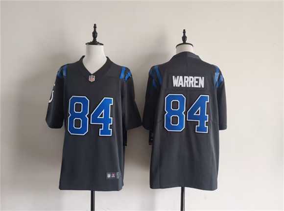 Men%27s Indianapolis Colts #84 Tyler Warren Dark Gray 2026 Rivalries Collection Limited Stitched Jersey
