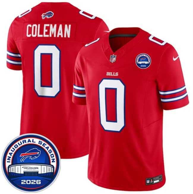 Men%27s Buffalo Bills #0 Keon Coleman Red F.U.S.E. 2026 Inaugural Season at Highmark Stadium Stitched Jersey Dzhi