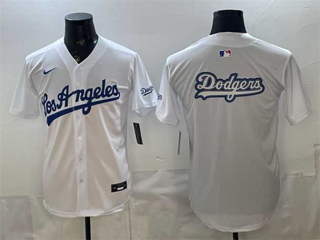 Men%27s Los Angeles Dodgers Team Big Logo White Alternate Stadium Stitched Jersey Dzhi