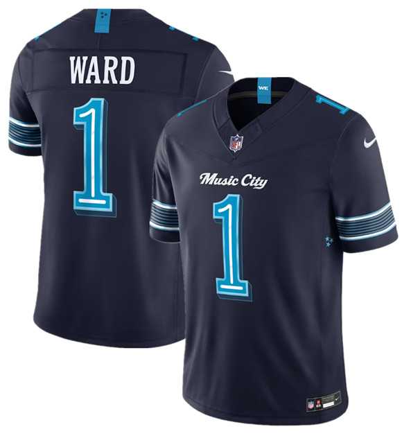 Men%27s Tennessee Titans #1 Cameron Ward Navy 2026 F.U.S.E. %27Music City%27 Rivalries Collection Limited Stitched Jersey Dzhi