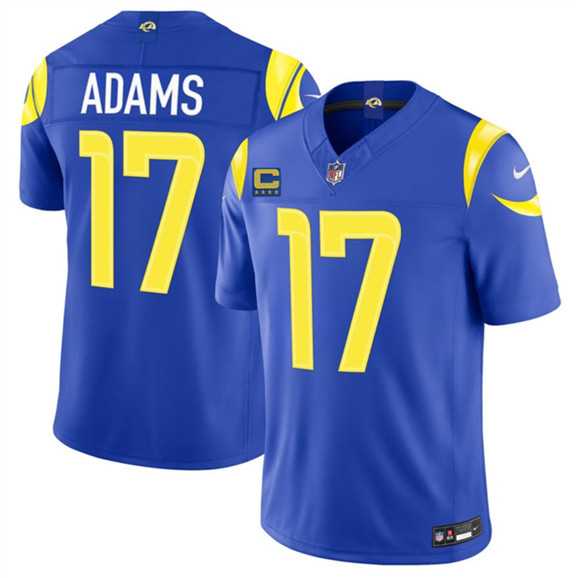 Men%27s Los Angeles Rams #17 Davante Adams Royal 2026 F.U.S.E. 4-Star C Patch Vapor Limited Stitched Jersey Dzhi