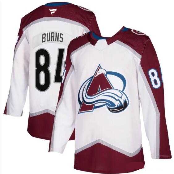 Men%27s Colorado Avalanche #84 Brent Burns Fanatics Burgundy White Away Jersey Dzhi