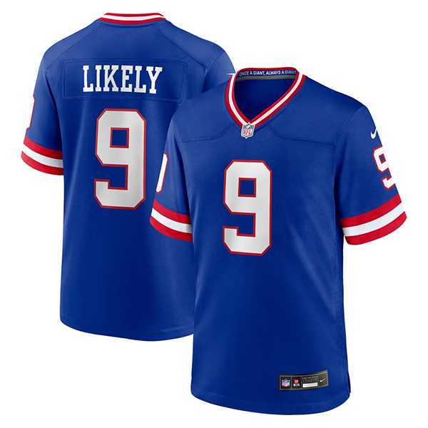 Men%27s New York Giants #9 Isaiah Likely Blue 2026 Classic Vapor Untouchable Limited Stitched Jersey Dzhi