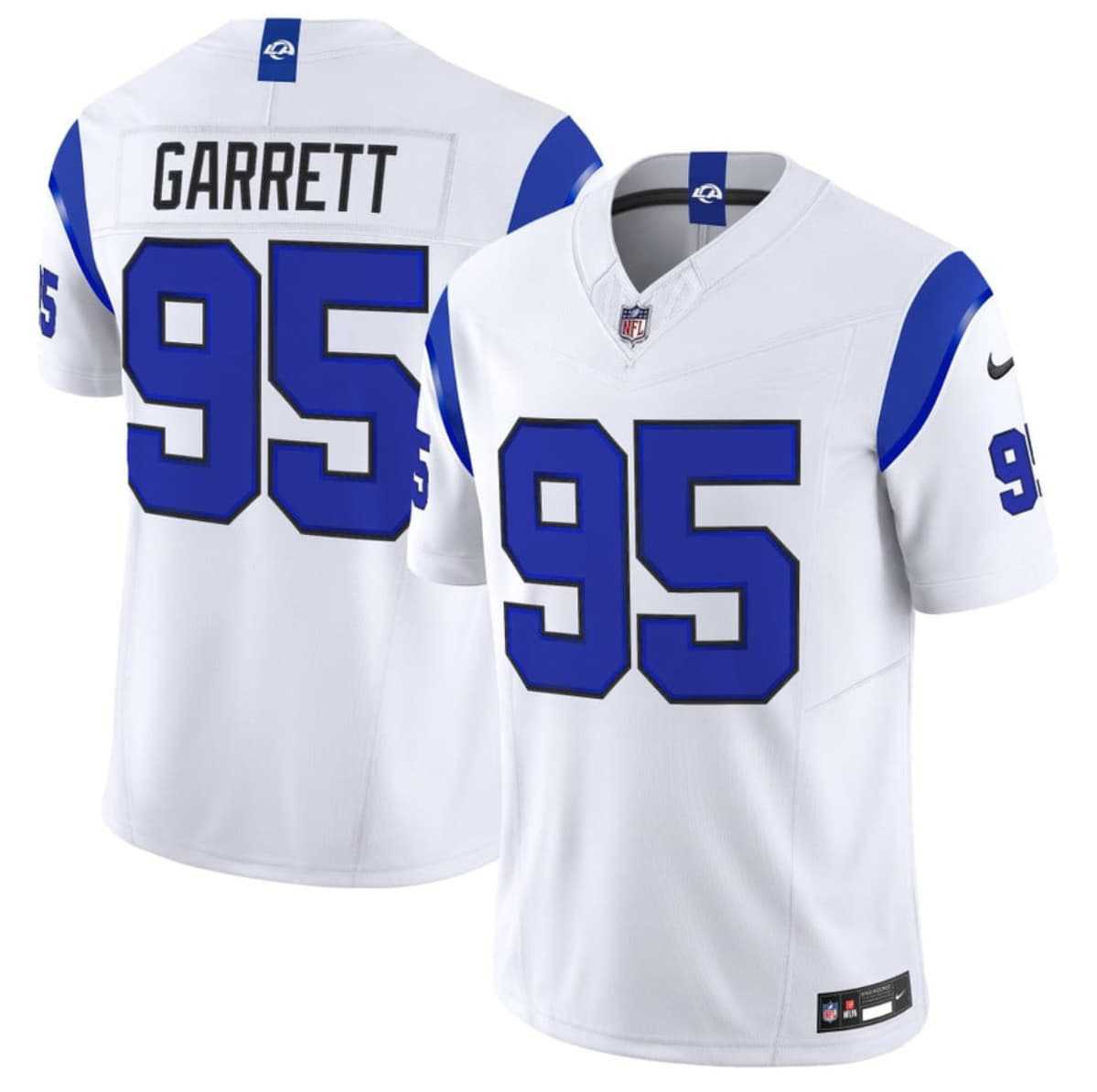Men%27s Los Angeles Rams #95 Myles Garrett White 2026 F.U.S.E. Vapor Limited Stitched Jersey Dzhi