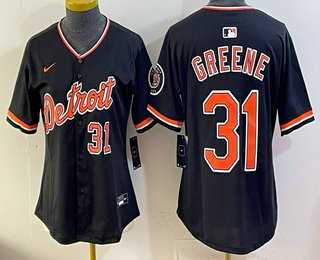 Women%27s Detroit Tigers #31 Riley Greene Navy Limited Jersey