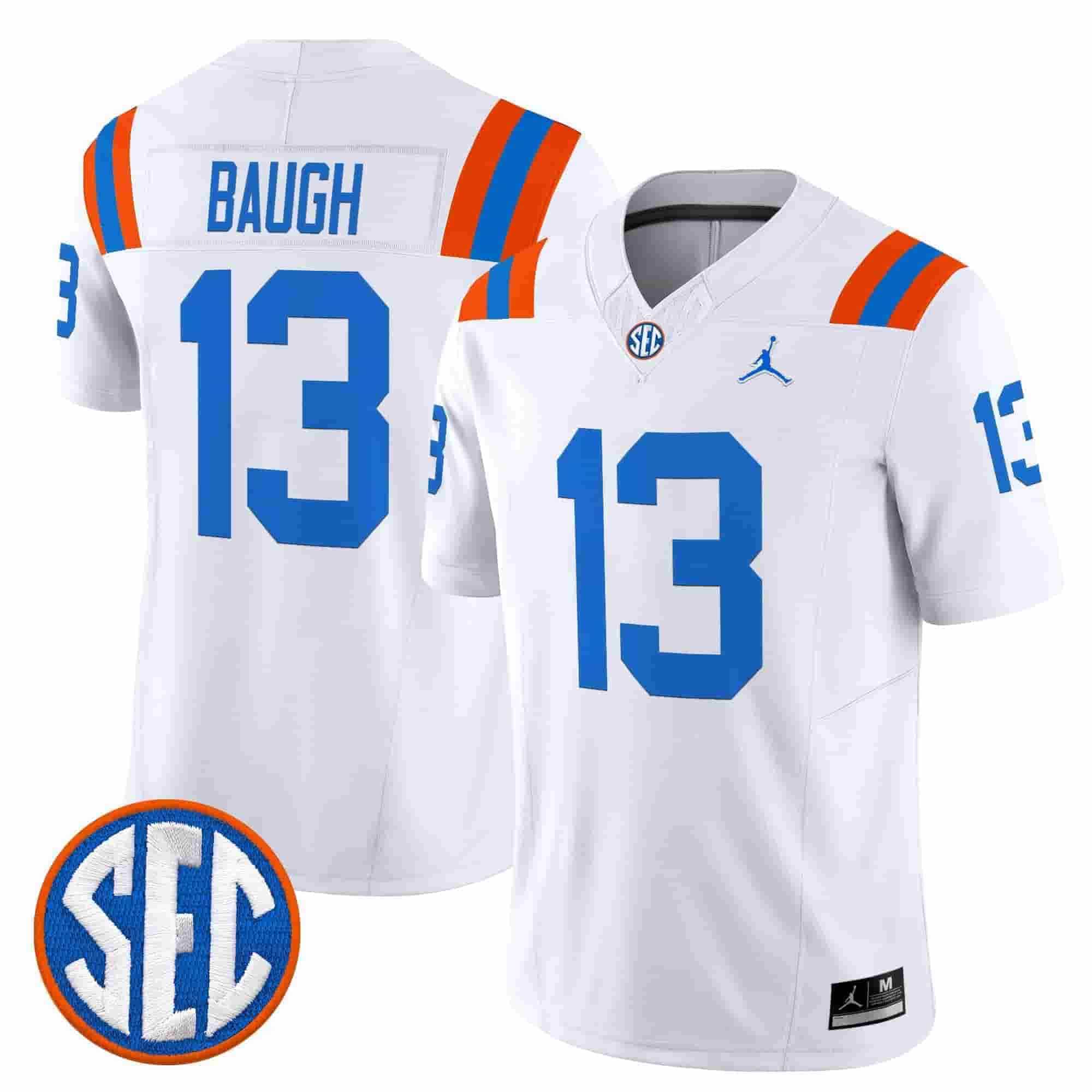 Men%27s Florida Gators #13 Jadan Baugh White %271960s Throwback%27 F.U.S.E. Vapor Limited Stitched Jersey Dzhi