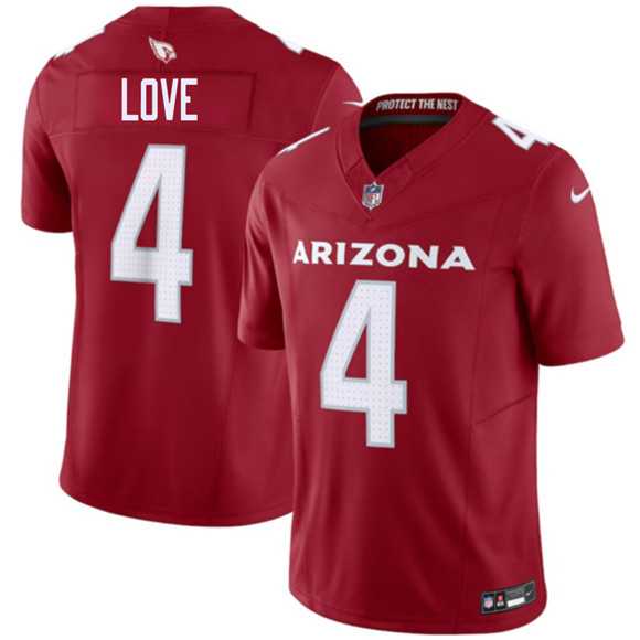 Men%27s Arizona Cardinals #4 Jeremiyah Love Red 2026 Draft F.U.S.E. Vapor Untouchable Limited Stitched Jersey