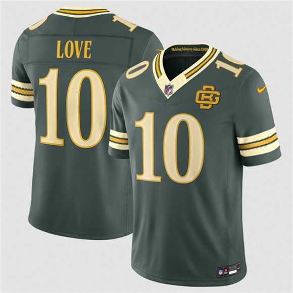 Youth Green Bay Packers #10 Jordan Love Dark Green 2026 Rivalries Collection Limited Stitched Jersey Dzhi