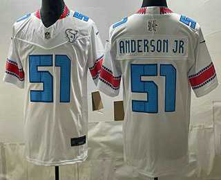 Men%27s Houston Texans #51 Will Anderson Jr White 2026 FUSE Rivalries Collection Limited Stitched Jersey