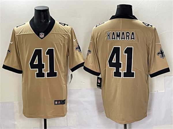 Men%27s New Orleans Saints #41 Alvin Kamara Gold Alternate Vapor Limited Stitched Jersey