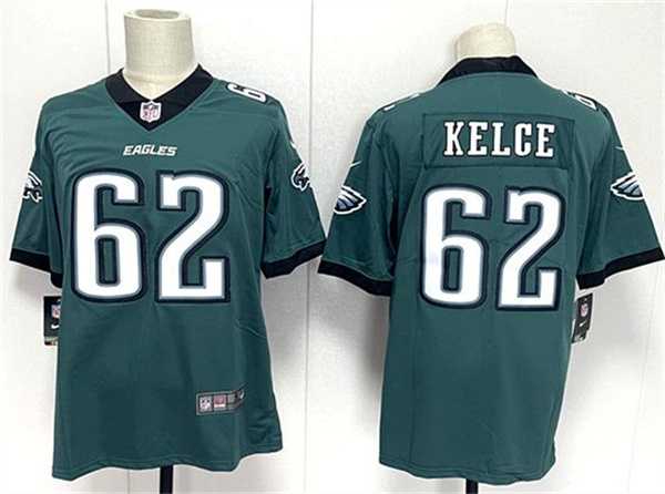 Men%27s Philadelphia Eagles #62 Jason Kelce Green 2024 New Vapor Untouchable Limited Stitched Jersey