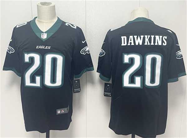 Men%27s Philadelphia Eagles #20 Brian Dawkins Black 2024 New Vapor Untouchable Limited Stitched Jersey